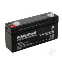 Powercell Gel Lead Acid Battery, 6V 3.2Ah