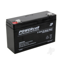 Powercell Gel Lead Acid Battery, 6V 10Ah
