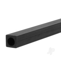 Carbon Fibre Square-Round Tube, 6mm x 1m, 4.1mm Centre Hole