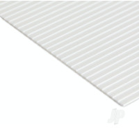 Clapboard Siding Sheet, 1.0 x 300 x 600mm, 2.5mm Spacing (.040 x 12 x 24in, .100in Spacing) (1 per pack)