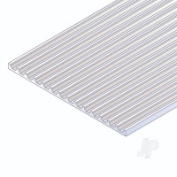 Board & Batten Sheet, 1.0 x 150 x 300mm, 3.2mm Spacing (.040 x 6 x 12in, .125in Spacing) (1 per pack)