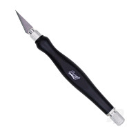 K26 Contoured Rubberised Grip Knife, Black