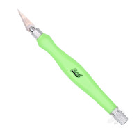 K26 Contoured Rubberised Grip Knife, Neon Green