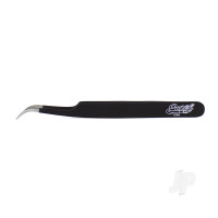 Slant Point Fine Point Tweezers, Black (Carded)