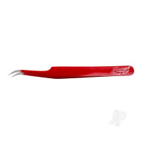 Slant Point Fine Point Tweezers, Red (Carded)