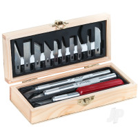 Hobby Knife Set, Wooden Box (Carded)