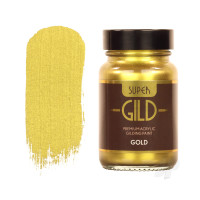 Super GILD Acrylic Gilding Enamel Paint, Gold (60ml Jar)