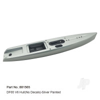 DF65V6-V8 Silver Hull with Servo Tray Deck Eyes Finbox Bumper (for JOY8815AV8 8815V8)