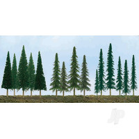 Pine Conifer Spruce, 2.5in to 6in, N to HO-Scale, (90 pcs)