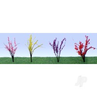 Flower Bushes Assorted, 1/2in to 3/4in, HO-Scale, (40 pack)