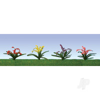 Flower Plants Assorted, 3/4in, O-Scale, (30 pack)