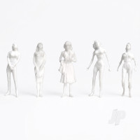 Female Figures, 1/8in (1:100), White, (10 pcs)