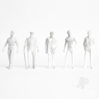 Male Figures, 1/8in (1:100), White (10 pcs)