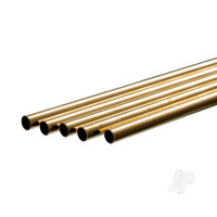 Brass Round Tube, 9/32 x 36in - .014in Wall (Bulk Pack of 5 Items)