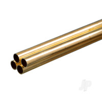 Brass Round Tube, 5/16 x 36in - .014in Wall