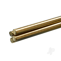 Brass Round Rod, 1/4in x 36in (Bulk Pack of 4 Items)
