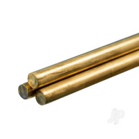 Brass Round Rod, 3/8in x 36in (Bulk Pack of 3 Items)