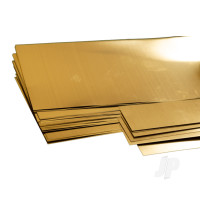 Assorted Brass Shim .001 + .002 + .003 x 4 x 4in, + .005 3 x 6in (4 pcs) (Bulk Pack of 6 Bags)