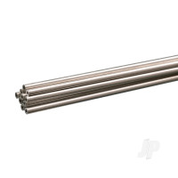 Aluminium Round Tube, 2mm x 1m, .45mm Wall (Bulk Pack of 3 Items)