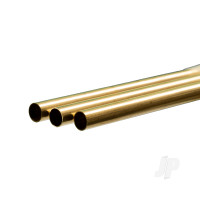 Brass Round Tube, 12mm x 1m, .45mm Wall