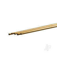 Brass Round Tube, 3mm x 1m, .225in Wall (Bulk Pack of 5 Items)