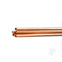 Copper Round Tube, 2 x 1000mm - .36mm Wall (Bulk Pack of 5 Items)
