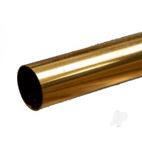 Brass Round Tube, 21/32 x 12in - .014in Wall