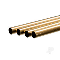 Brass Round Tube, 1/2 x 36in - .014in Wall (Bulk Pack of 4 Items)