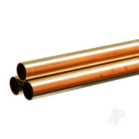 Brass Round Tube, 9/16 x 36in - .014in Wall