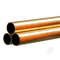 Brass Round Tube, 19/32 x 36in - .014in Wall (Bulk Pack of 3 Items)