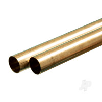 Brass Round Tube, 21/32 x 36in - .014in Wall (Bulk Pack of 2 Items)