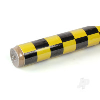 2m ORACOVER Fun-3 Medium Chequered, Cadmium Yellow + Black (60cm width)