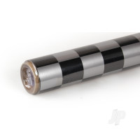 2m ORACOVER Fun-3 Medium Chequered, Silver + Black (60cm width)