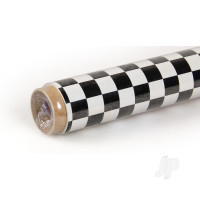 2m ORACOVER Fun-4 Small Chequered, White + Black (60cm width)