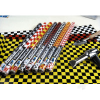 2m ORACOVER Fun-4 Small Chequered, Cadmium Yellow + Red (60cm width)
