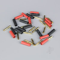2mm Gold Connector Pairs including Heat Shrink (10 pcs)