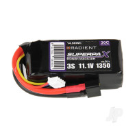 LiPo 3S 1350mAh 11.1V 30C Deans (HCT)