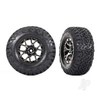 Wheels & Tyres, Assembled, Glued (Ford Raptor R Black Chrome wheels, BFGoodrich All-Terrain T/A KO2 Tyres, foam inserts) (2) (4WD front/rear, 2WD rear)