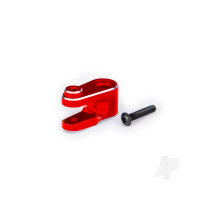 Servo horn, steering, 6061-T6 aluminium (Red-anodised) / 3x15mm BCS (with threadlock) (1pc)