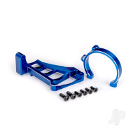 Motor mounts (front & rear) (Blue-anodised 6061-T6 aluminium) / 3x10mm CCS (with threadlock) (4) / 4x12mm BCS (with threadlock) (2) (for use with #3483 motor)