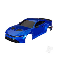 Body, Ford Mustang, complete (Blue) (painted, decals applied) (includes side mirrors, spoiler, grilles, vents, & clipless mounting)