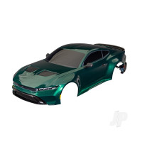 Body, Ford Mustang, complete (Green) (painted, decals applied) (includes side mirrors, spoiler, grilles, vents, & clipless mounting)