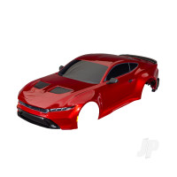 Body, Ford Mustang, complete (Red) (painted, decals applied) (includes side mirrors, spoiler, grilles, vents, & clipless mounting)