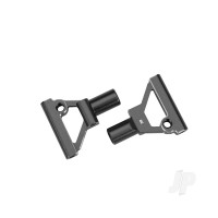 Suspension arms, lower, front, 6061-T6 aluminium (Grey-anodised) (left & right)/ 2.5x5mm BCS (with threadlock) (2 pcs)
