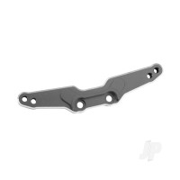 Shock tower, rear, 6061-T6 aluminium (Grey-anodised) / 3x15mm BCS (with threadlock) (2 pcs)