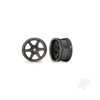 Wheels, 1.9" six spoke (Graphite Grey w/Chrome rim) (wide, rear) (2)