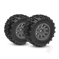 Wheels & Tyres, Assembled (Charcoal Grey wheels, dual profile (2.1" outer, 2.6" inner), Sledgehammer tyres, foam inserts)) (front) (2)