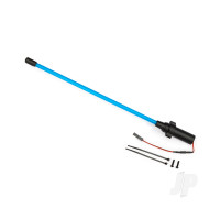 Whip light, LED, blue (assembled) (1)/ 3x12mm BCS (2) (replacement for 1 whip light, left or right) (requires #6588X accessory power supply)