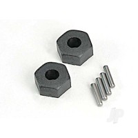 Wheel Hubs, hex (2 pcs) / stub axle pins (2 pcs)
