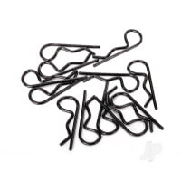 Body clips, Black (12 pcs) (standard size)